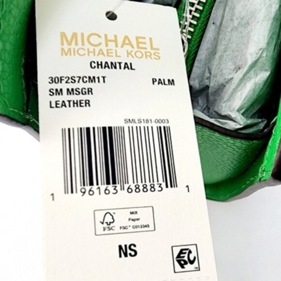 Michael Kors PALM Green Chantal Small Messenger Satchel Crossbody NWT! - Picture 10 of 13